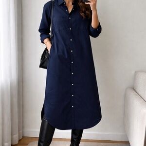 Banana Republic Dark Blue Casual Button Down Shirt